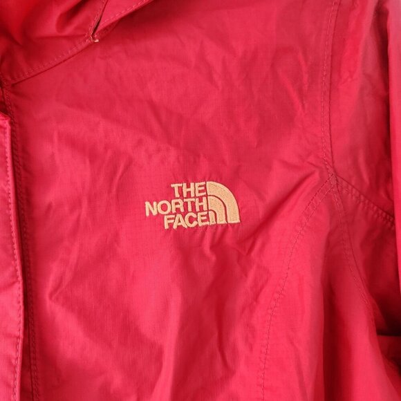 The North Face Hyvent Hooded Windbreaker Jacket Coral Orange Packable Hood XS - Picture 4 of 16